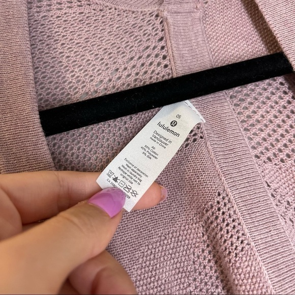 Lululemon Find Your Light Wrap Sweater Heathered Vintage Mauve Pink One Size - Picture 11 of 11